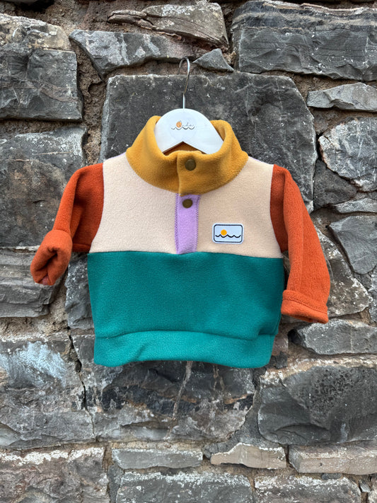 3 months fleece with buttons