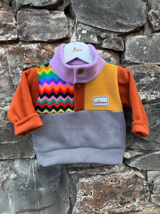 3 months,  fleece with buttons