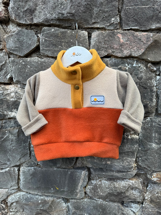 New born, fleece with buttons